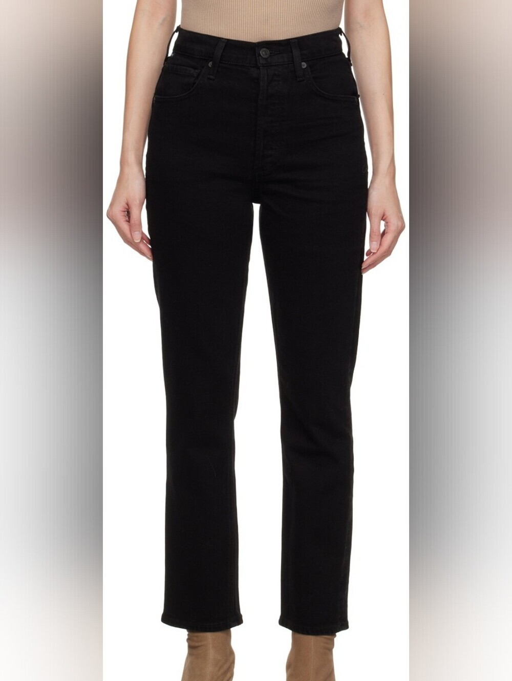 Citizens Of Humanity Black Jolene Straight-Leg Jeans Sz 29
